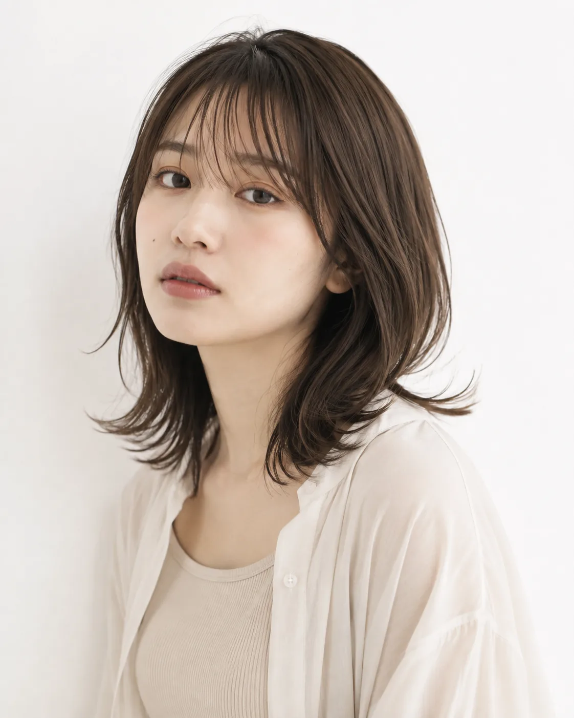 ミディアムヘアスタイル soft edge