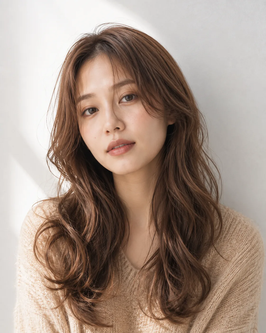 ロングヘアスタイル warm tone