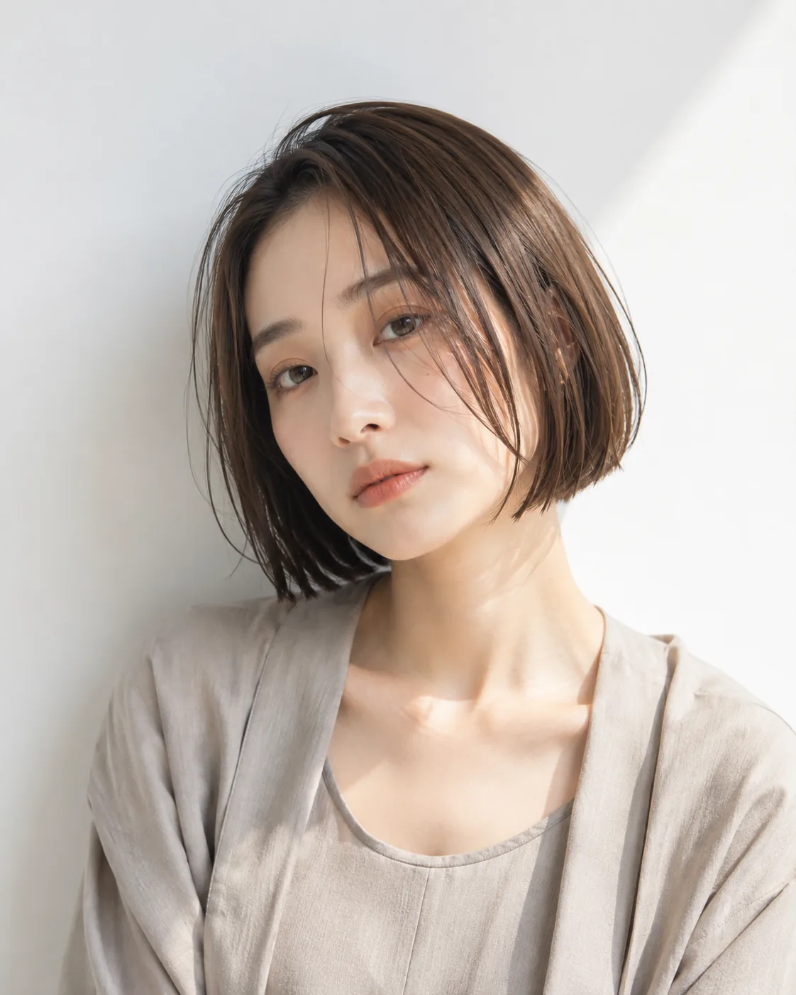 ボブヘアスタイルのモデル写真