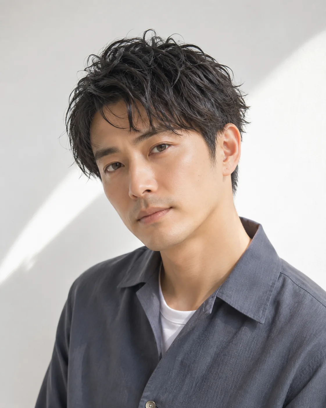 メンズヘアスタイルのモデル写真